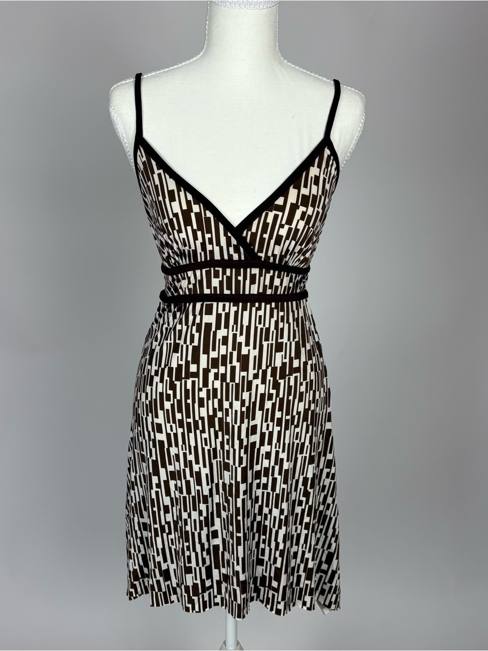 Vintage Wet Seal Brown & Cream Y2K Dress